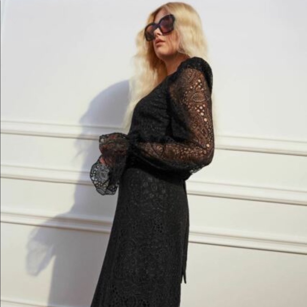 NWT THE VAMPIRE’S WIFE X H&M BLACK LACE MAXI DRESS